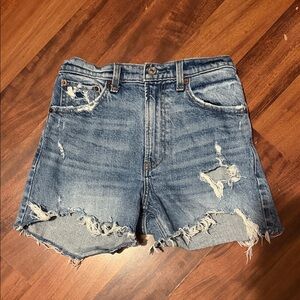 Abercrombie & Fitch Frayed Hem Jean Shorts